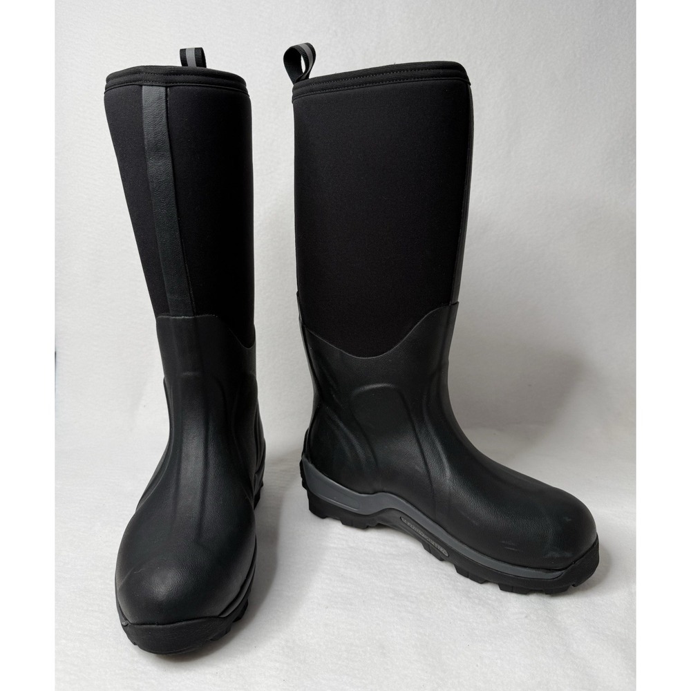 Muck Boot Arctic Sport Pull On 8M Black Tall Waterproof Soft Toe Work Utility